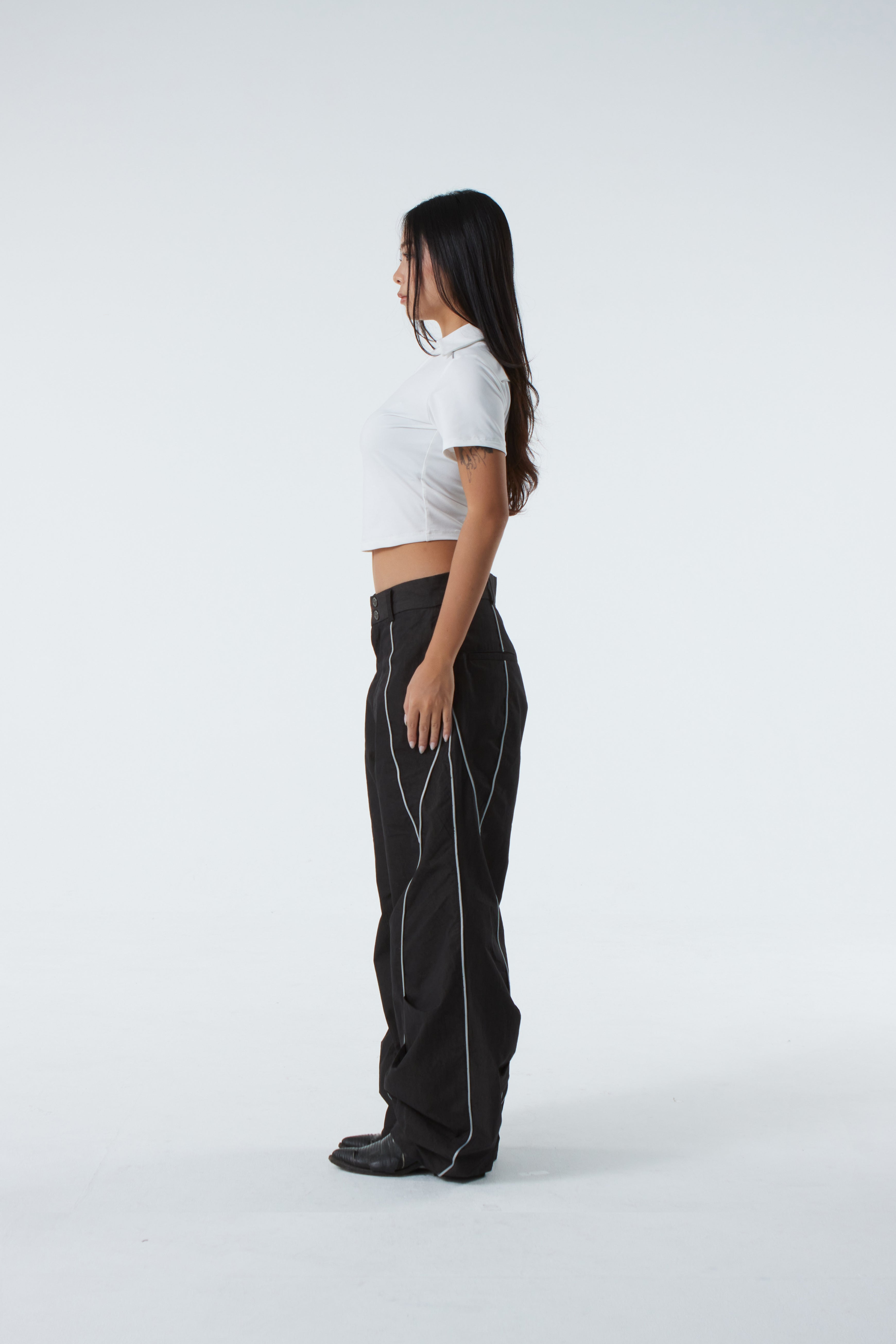 CROPPED POLO SHIRT (#WHITE)