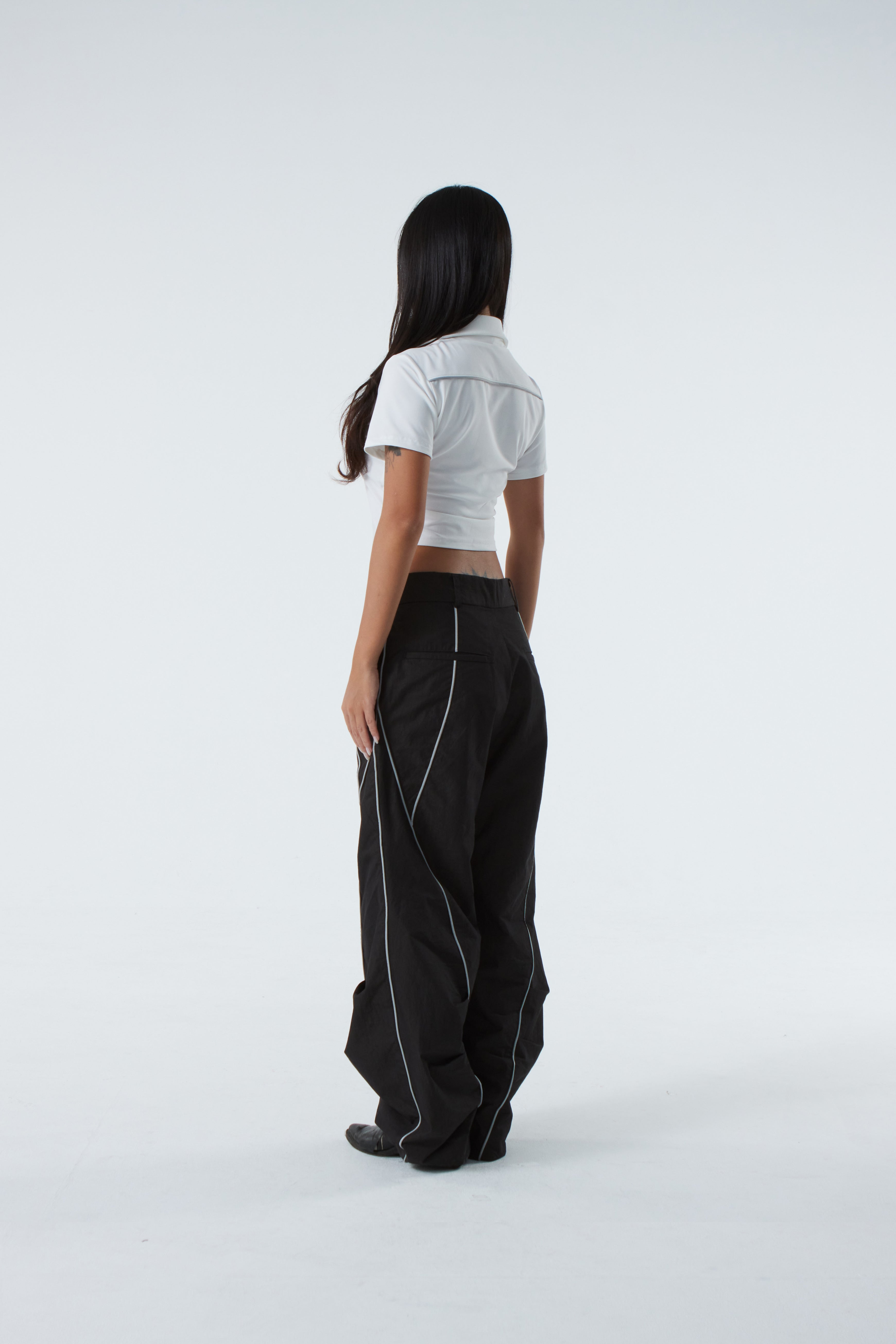 CROPPED POLO SHIRT (#WHITE)
