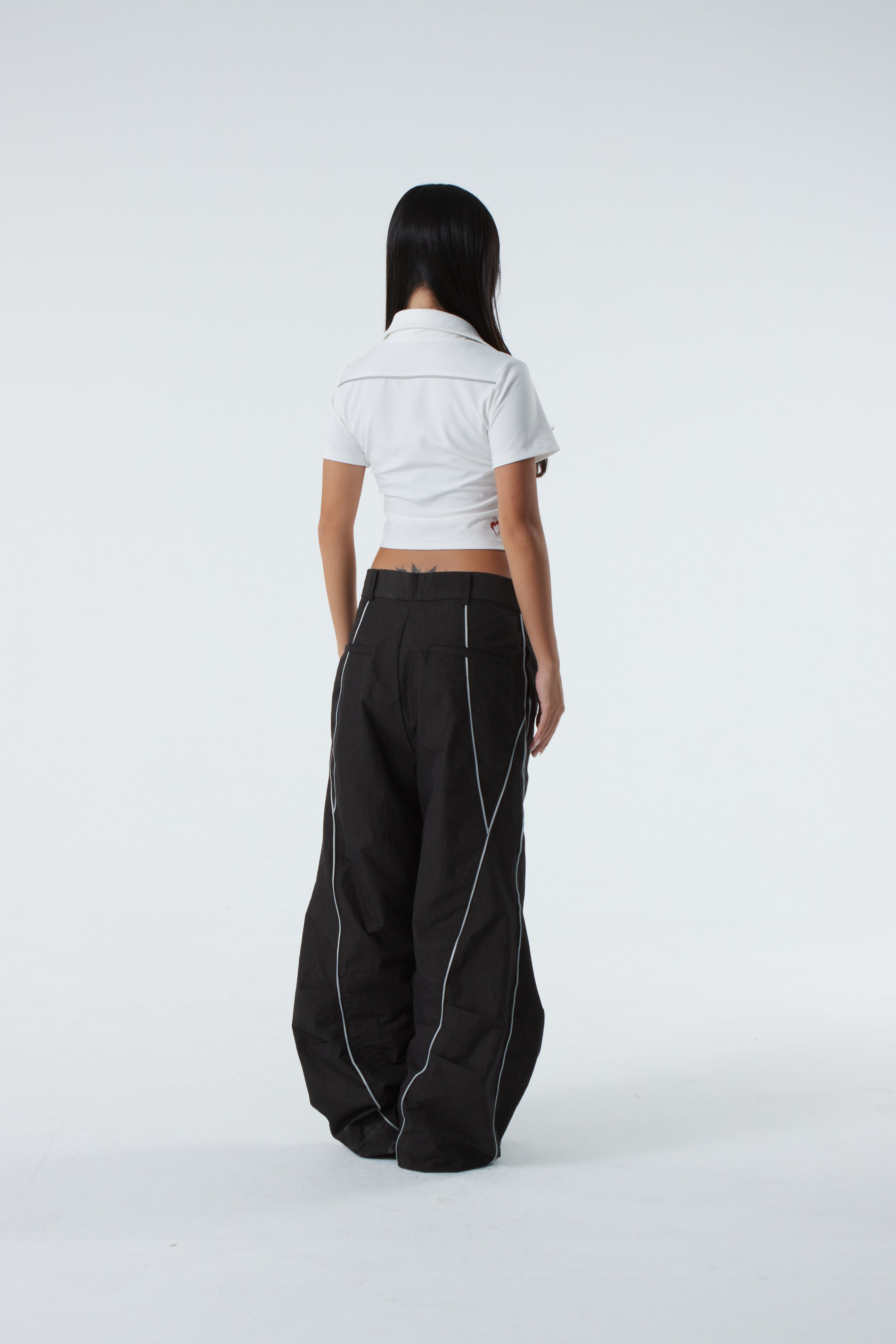 CROPPED POLO SHIRT (#WHITE)