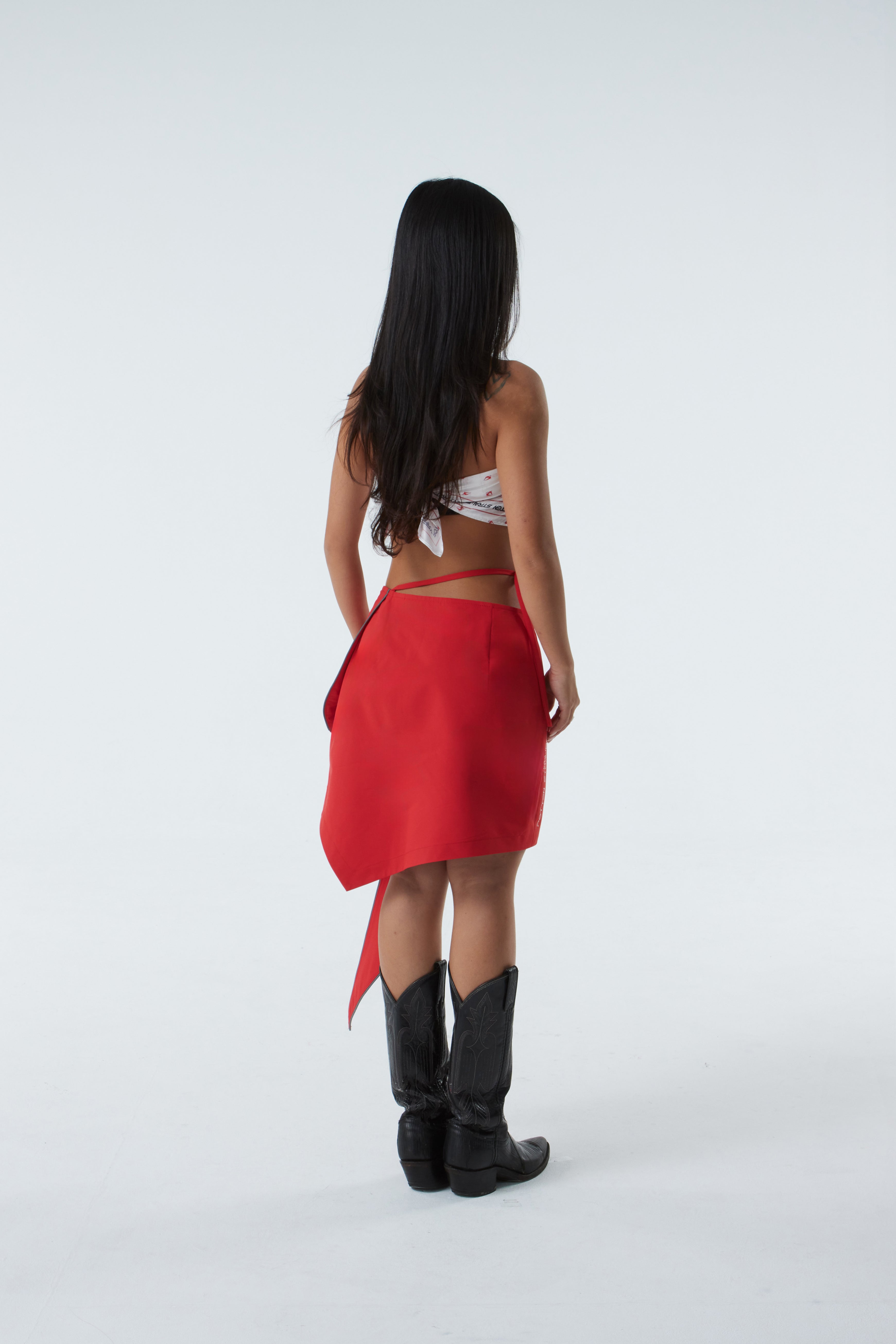 UNBALANCED SKIRT (#RED)