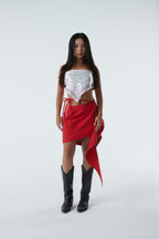 UNBALANCED SKIRT (#RED)