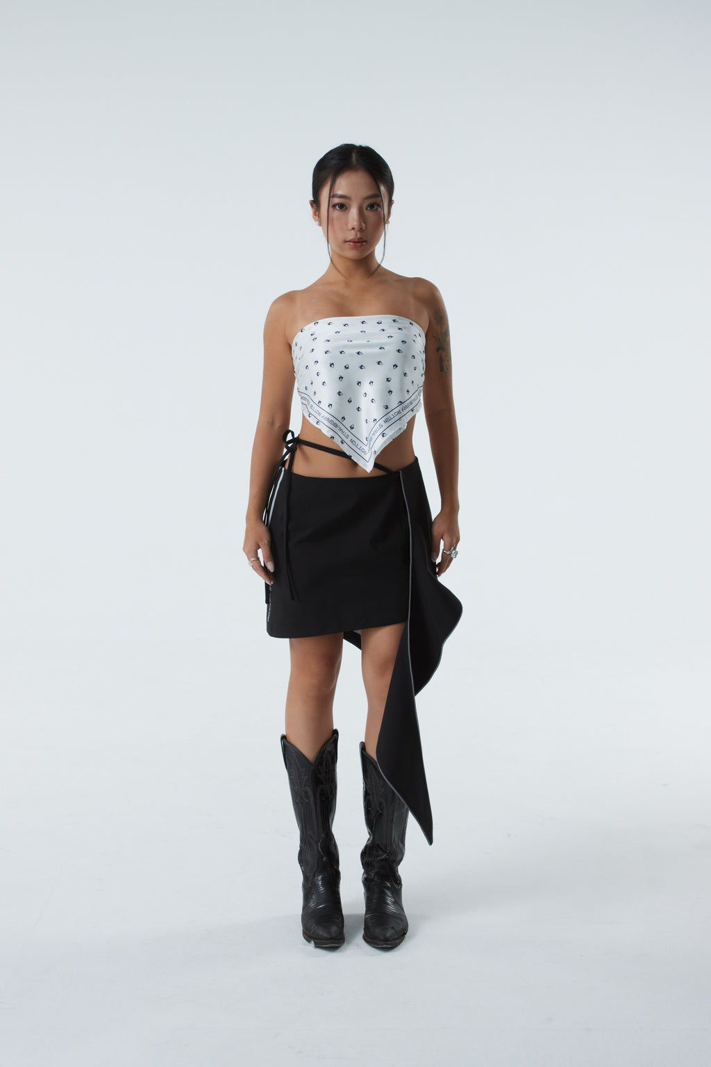 UNBALANCED SKIRT (#BLACK)