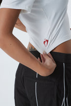 CROPPED POLO SHIRT (#WHITE)