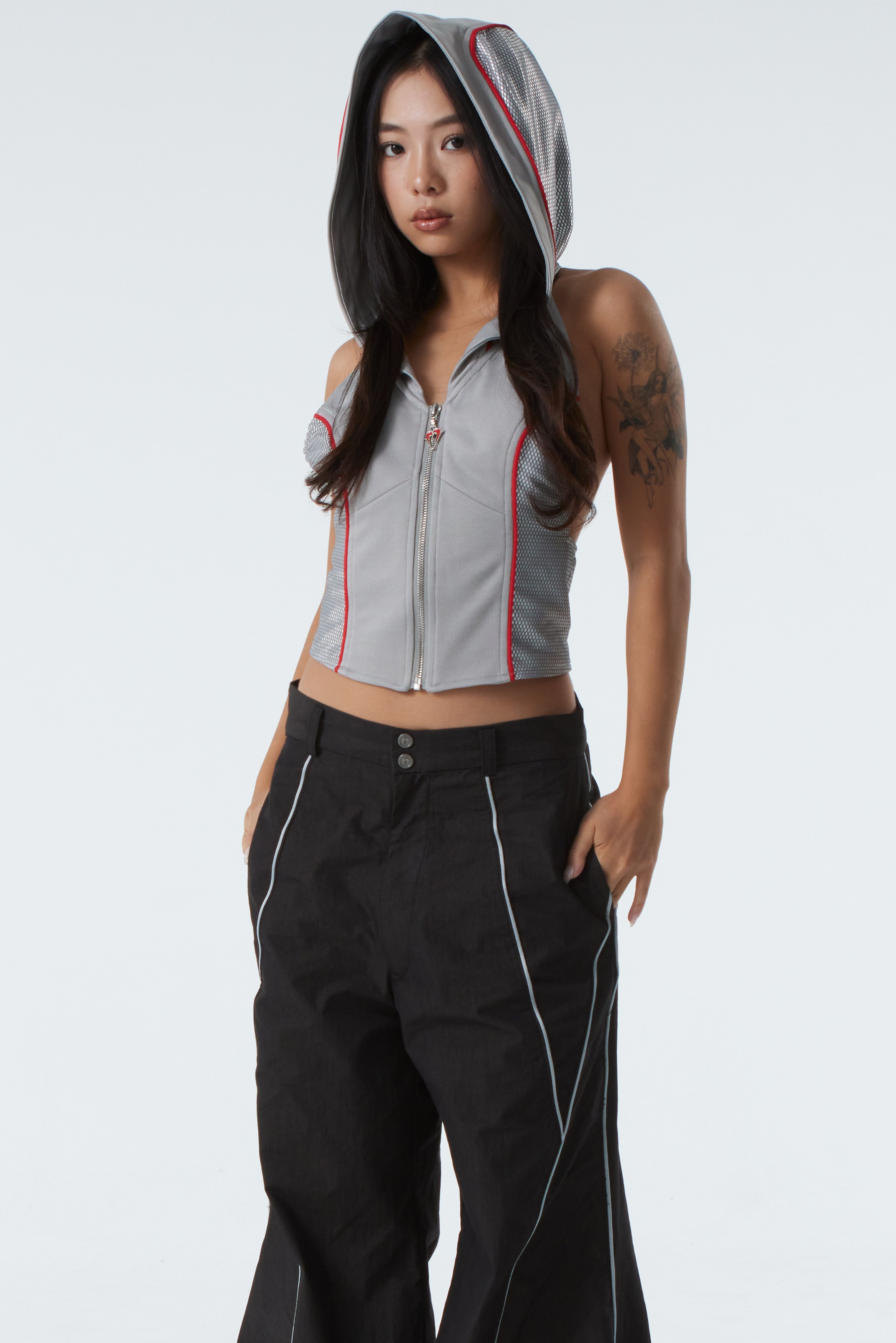 BACKLESS HOODIE VEST