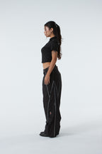 CROPPED POLO SHIRT (#BLACK)