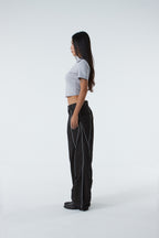 CROPPED POLO SHIRT (#GREY)