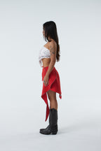 UNBALANCED SKIRT (#RED)