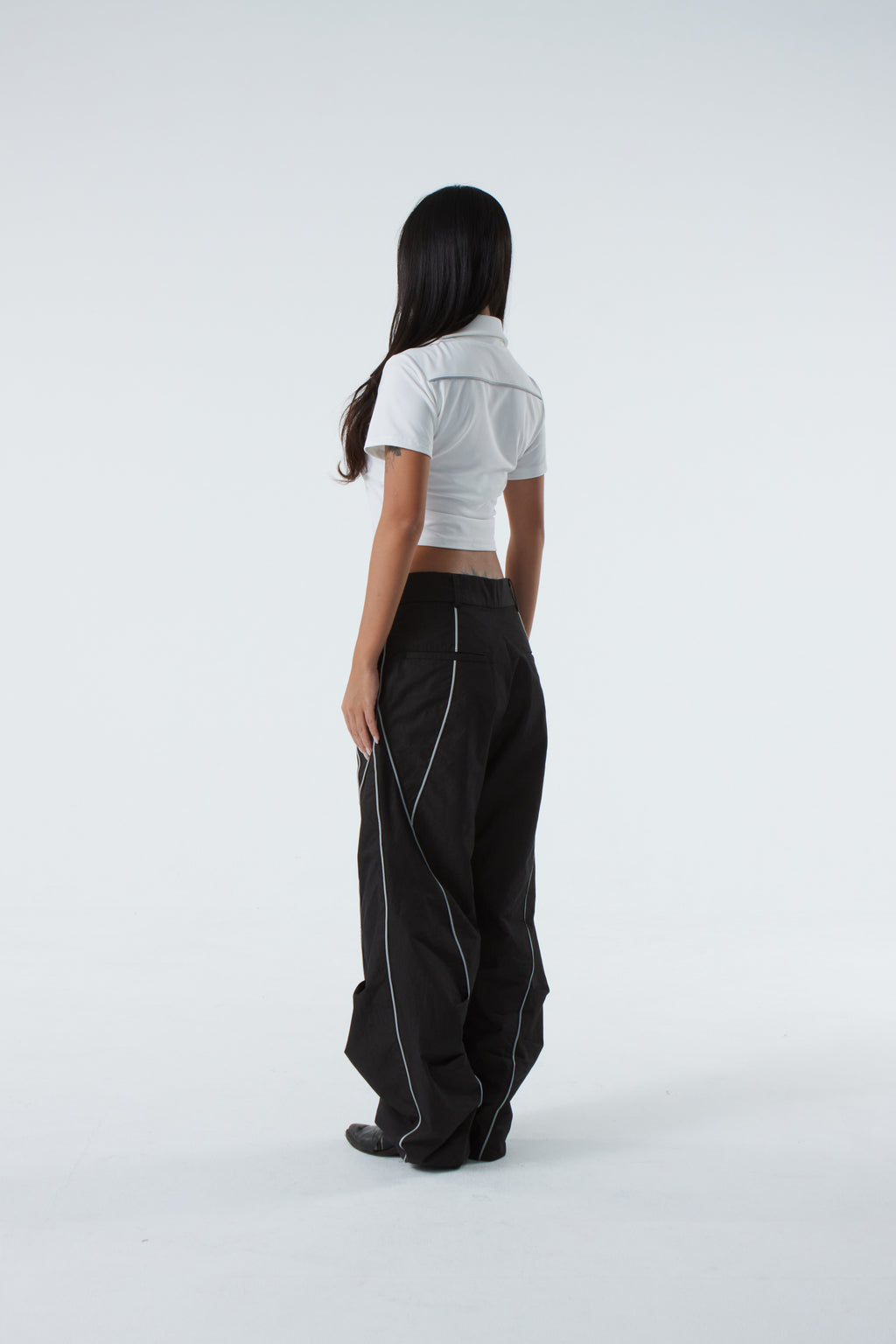 CROPPED POLO SHIRT (#WHITE)