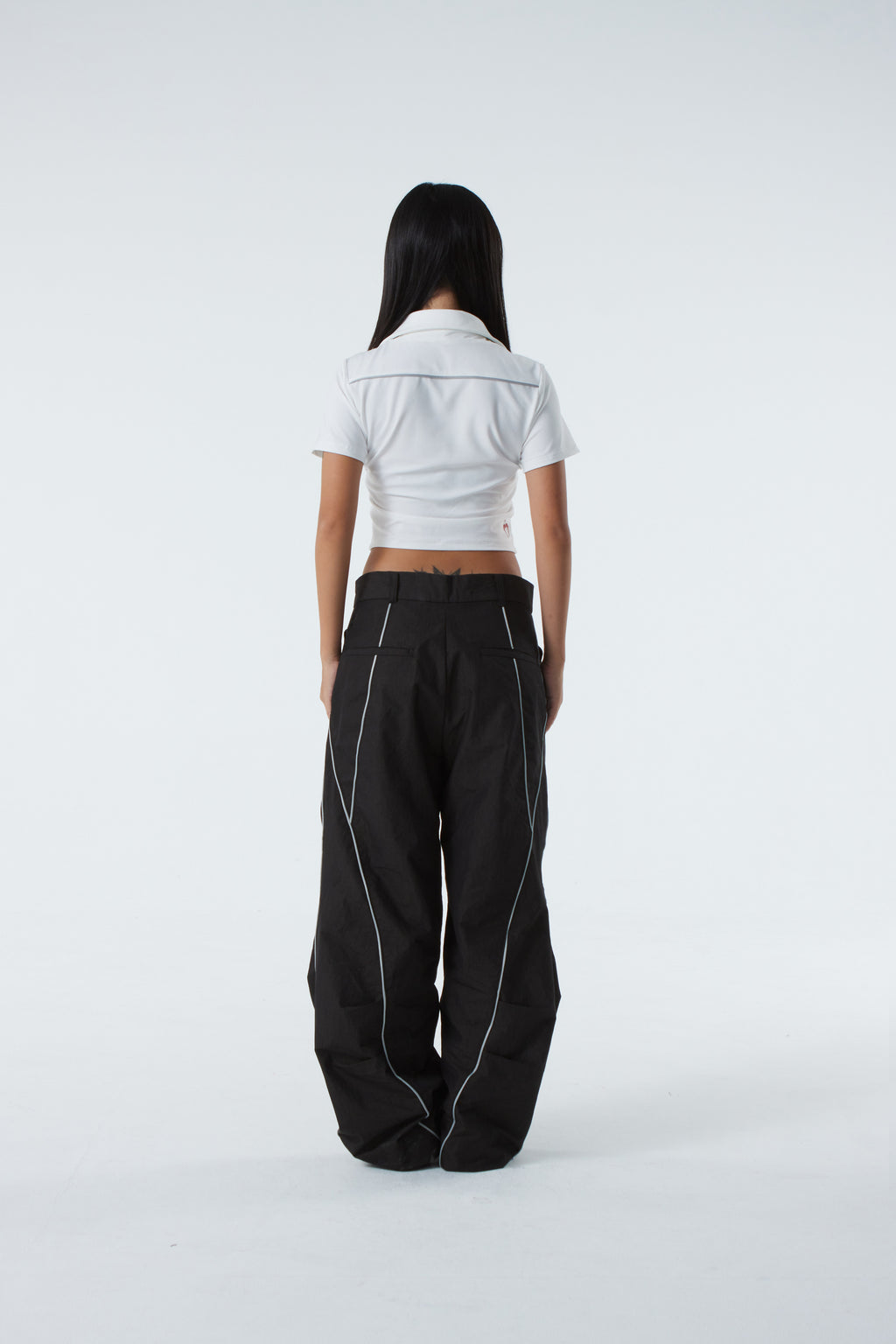 CROPPED POLO SHIRT (#WHITE)