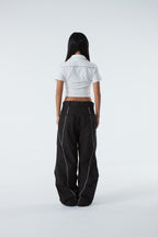 CROPPED POLO SHIRT (#WHITE)