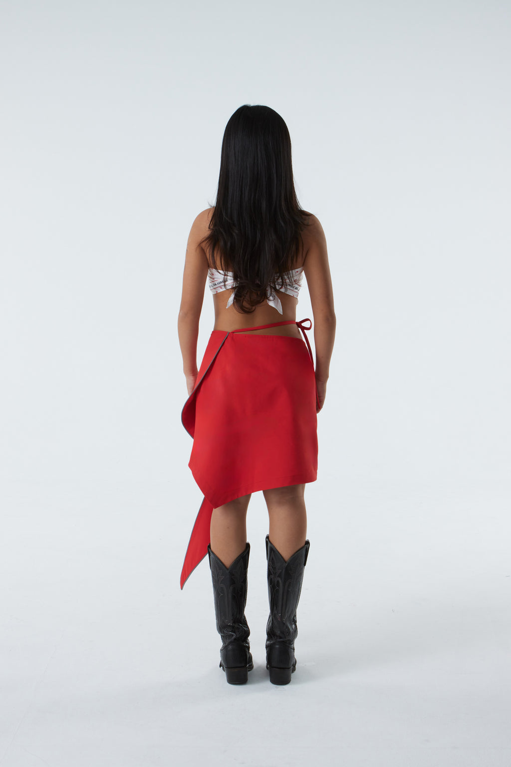 UNBALANCED SKIRT (#RED)