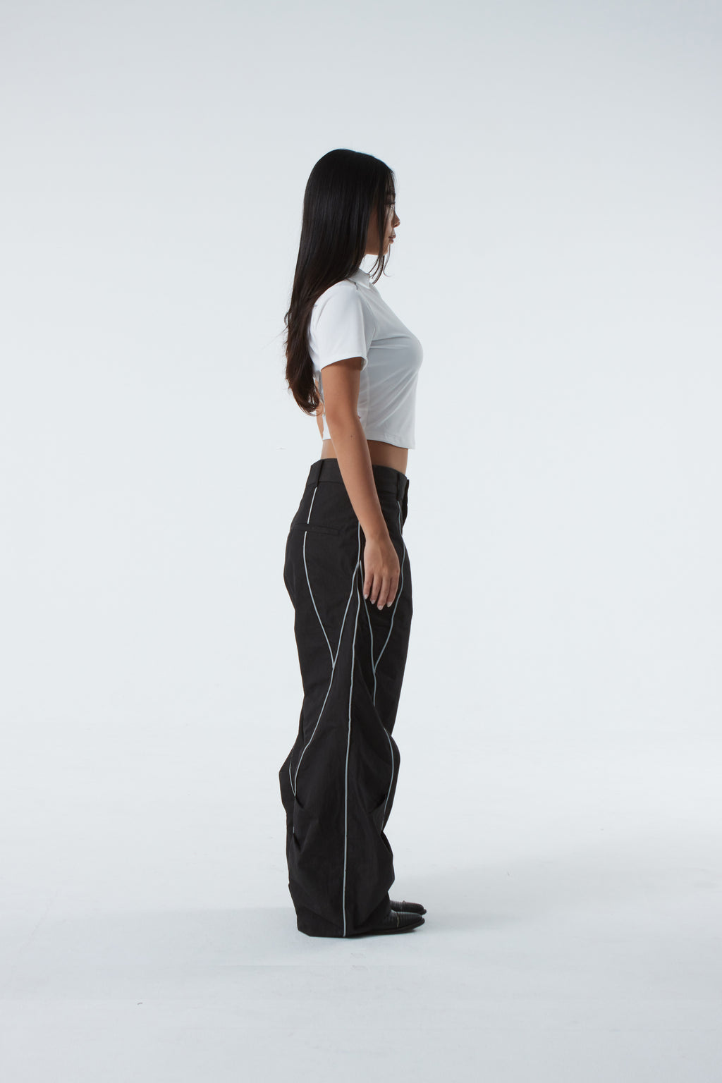 CROPPED POLO SHIRT (#WHITE)