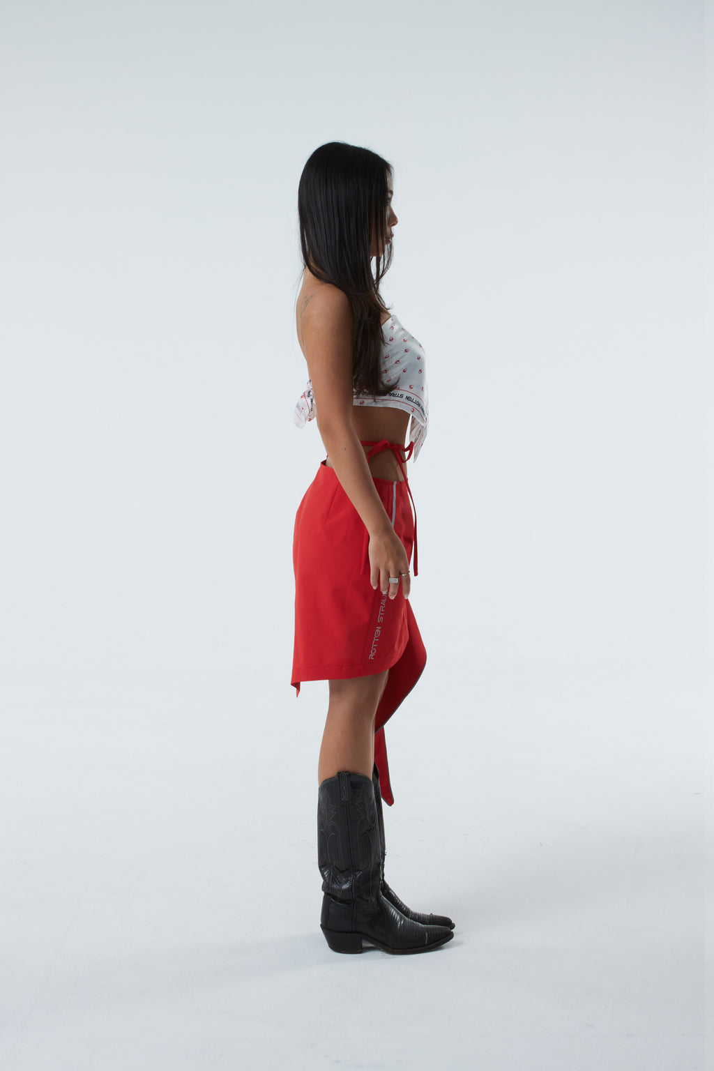 UNBALANCED SKIRT (#RED)