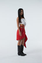 UNBALANCED SKIRT (#RED)
